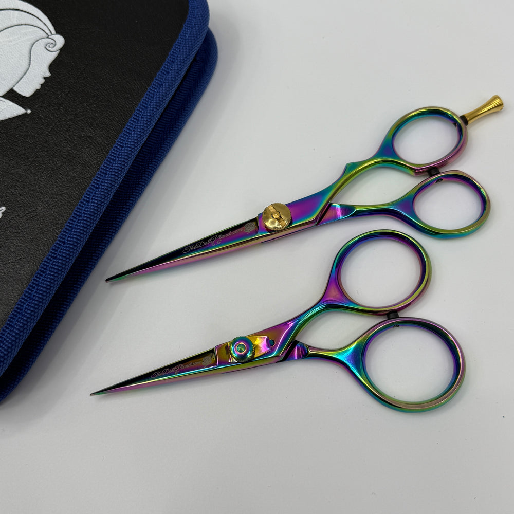 Doll Hair Scissors 2 Piece Set for Cutting Trimming Styling Nylon and Saran