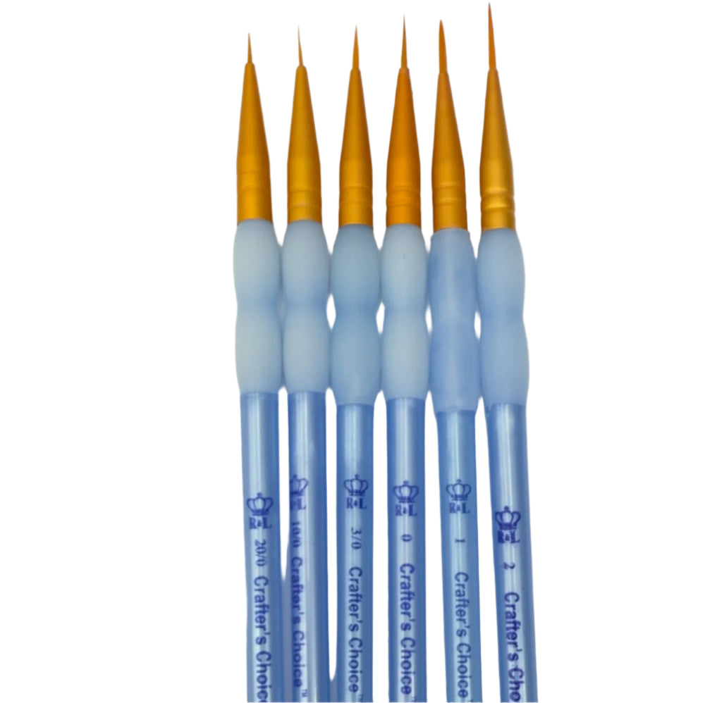 Royal Gold Artist Nylon Fine Point Liner Brush R9595 multiple sizes for Fashion Doll Faceups