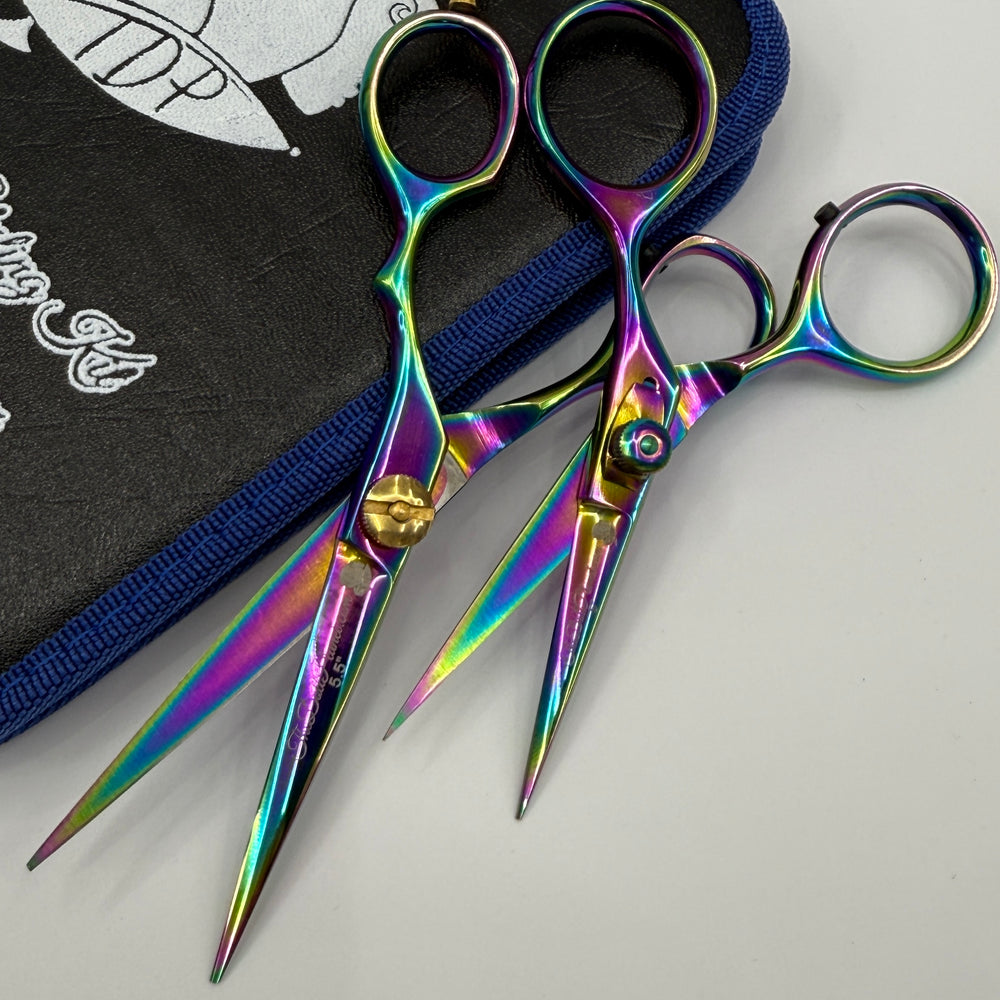 Doll Hair Scissors 2 Piece Set for Cutting Trimming Styling Nylon and Saran