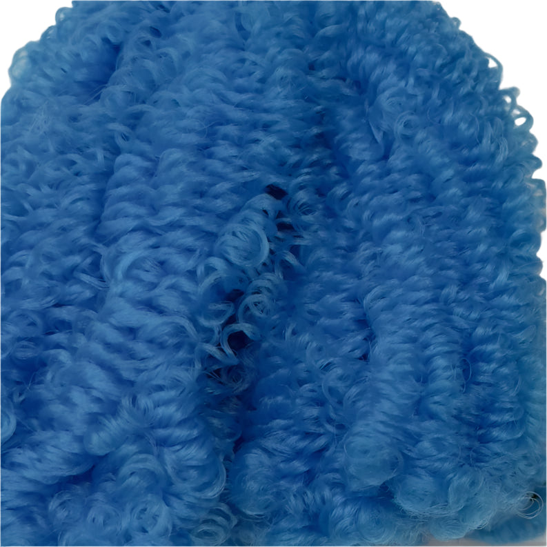 DG Curly Nylon Bahama Breeze NF653 1oz/28g 36in/92cm blue Doll Hair