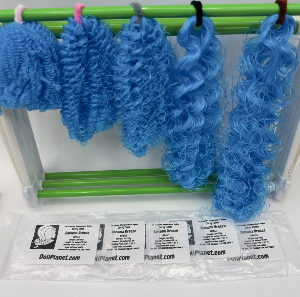 DG Curly Nylon Bahama Breeze NF653 1oz/28g 36in/92cm blue Doll Hair