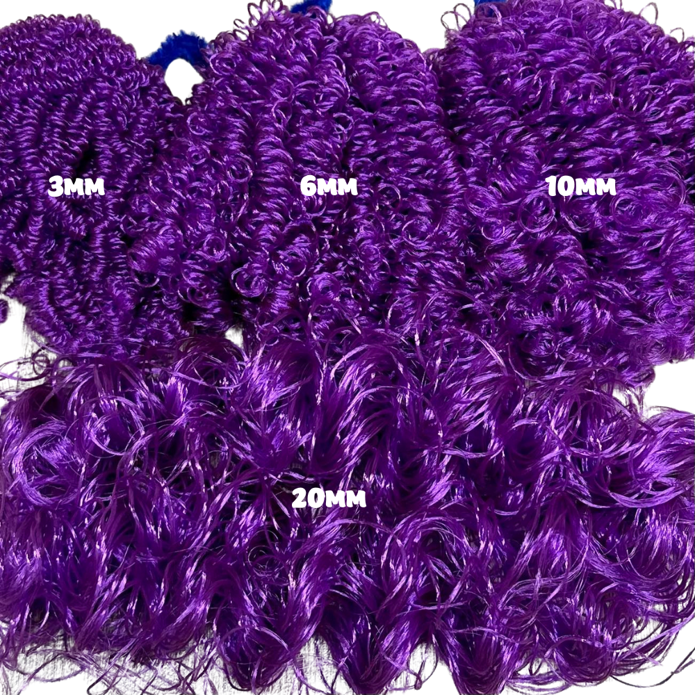 DG Curly Nylon Royal Purple N2555 3mm 6mm 10mm 20mm 36 inch 0.5oz/14g Doll Hair