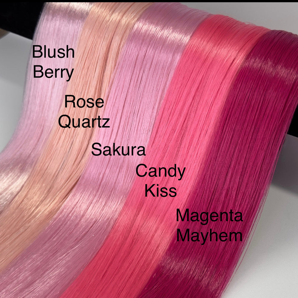 Japanese Saran Pink Artist Pack 5oz Doll Hair Bundle