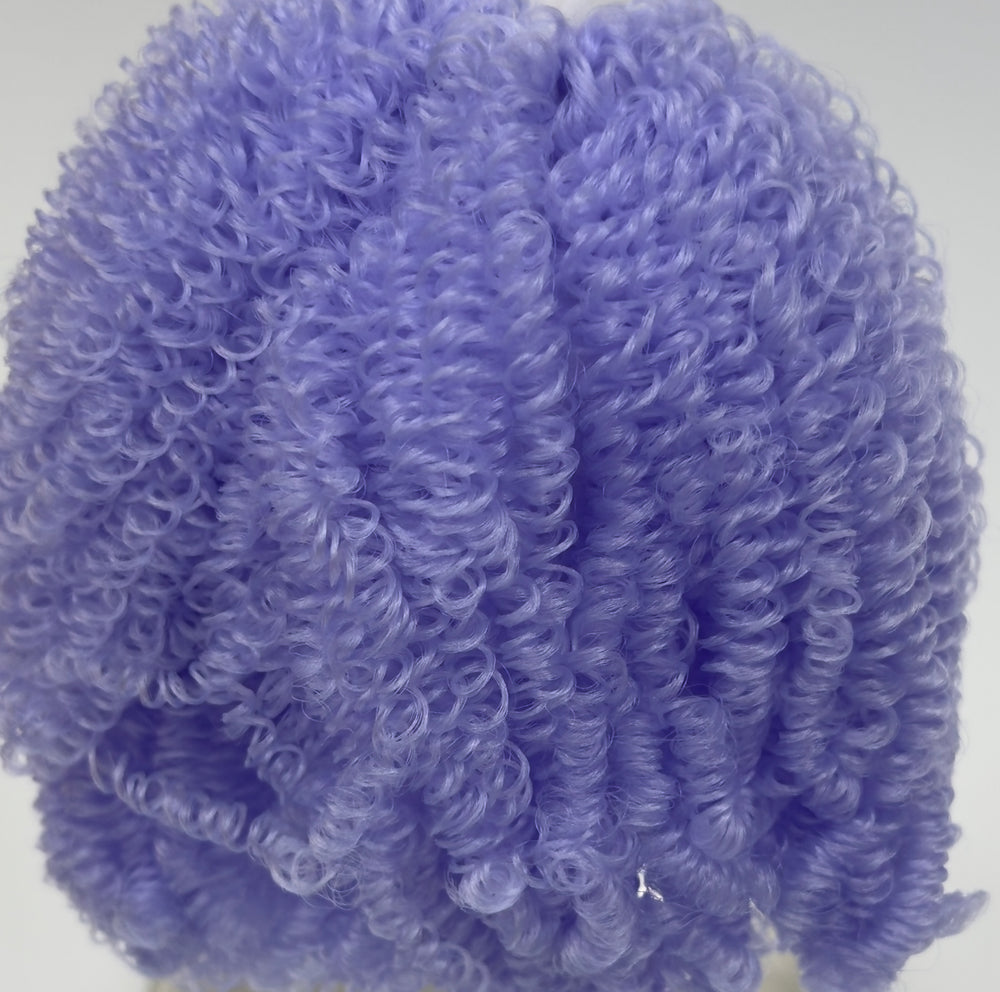 DG Nylon Curly Algerian Iris NF386A 3mm 1oz/28g 36in/92cm blue lavender Doll Hair
