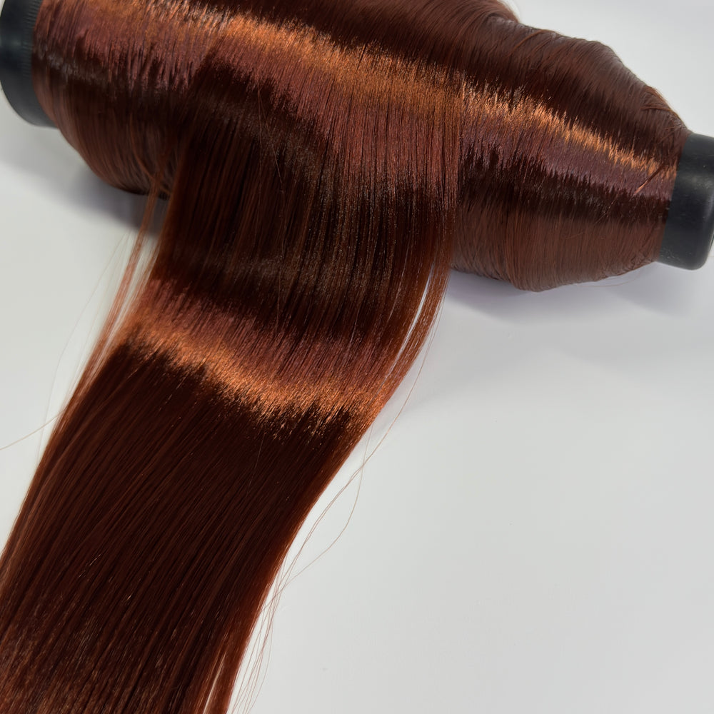 DG Straight Nylon Mahogany N463 1oz/28g 36inch/92cm brown Doll Hair