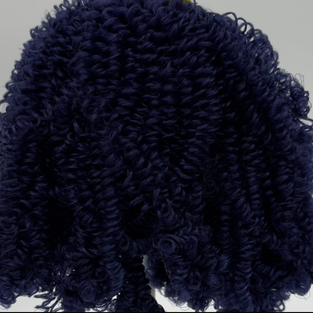 DG Nylon Curly Oblivion NF409A 3mm 1oz/28g 36in/92cm dark blue Doll Hair