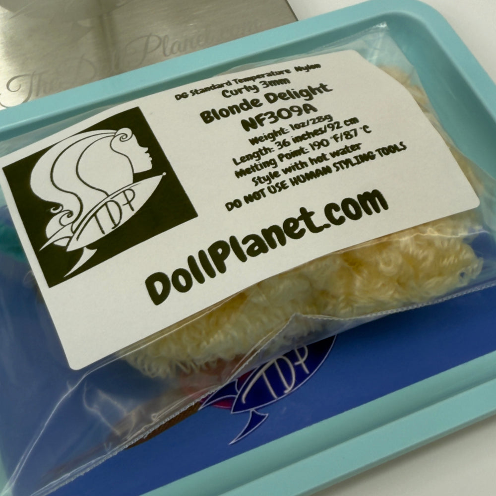 DG Nylon Curly Blonde Delight NF309A 3mm 1oz/28g 36in/92cm Doll Hair