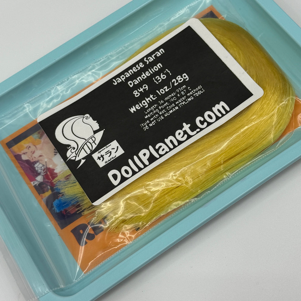 Japanese Saran Dandelion 849  1oz/28g 36inch/92cm hank Yellow Doll Hair