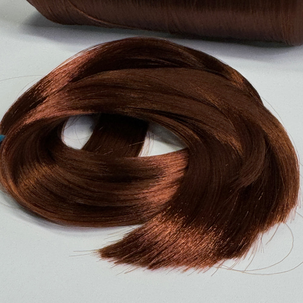 DG Straight Nylon Mahogany N463 1oz/28g 36inch/92cm brown Doll Hair