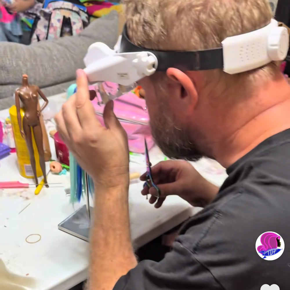 Magnifying Head Set for Close up Detail Customizing Fashion Dolls