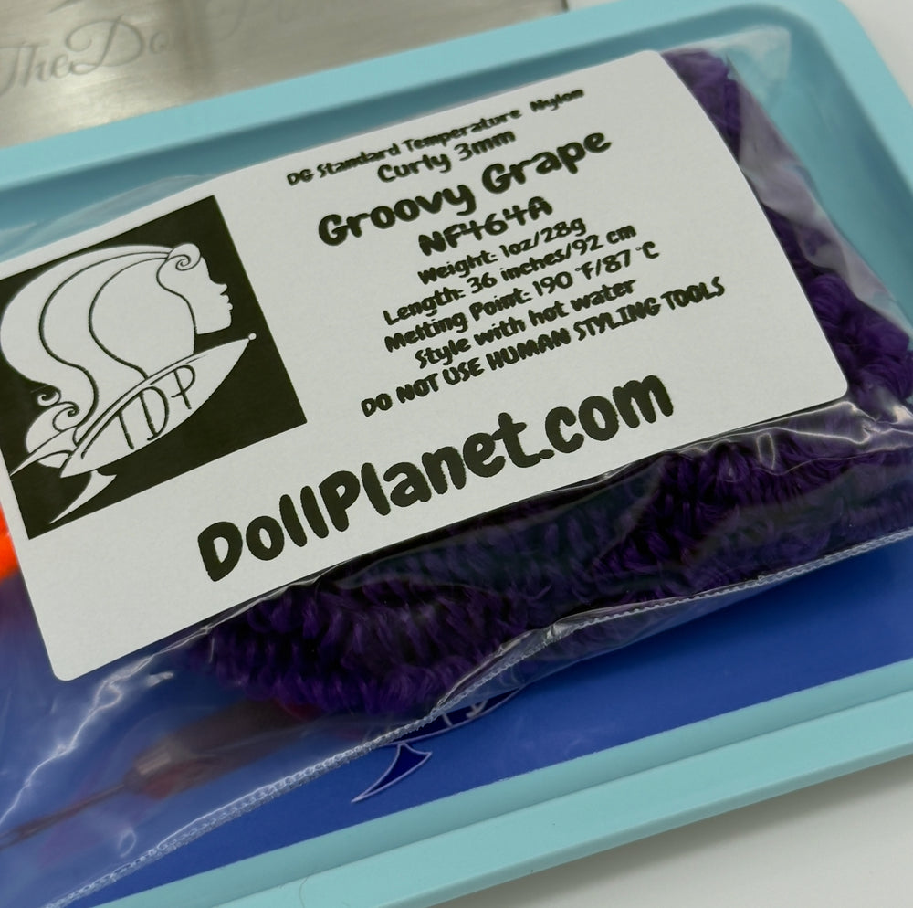 DG Nylon Groovy Grape NF464A 3mm 1oz/28g 36in/92cm purple Doll Hair