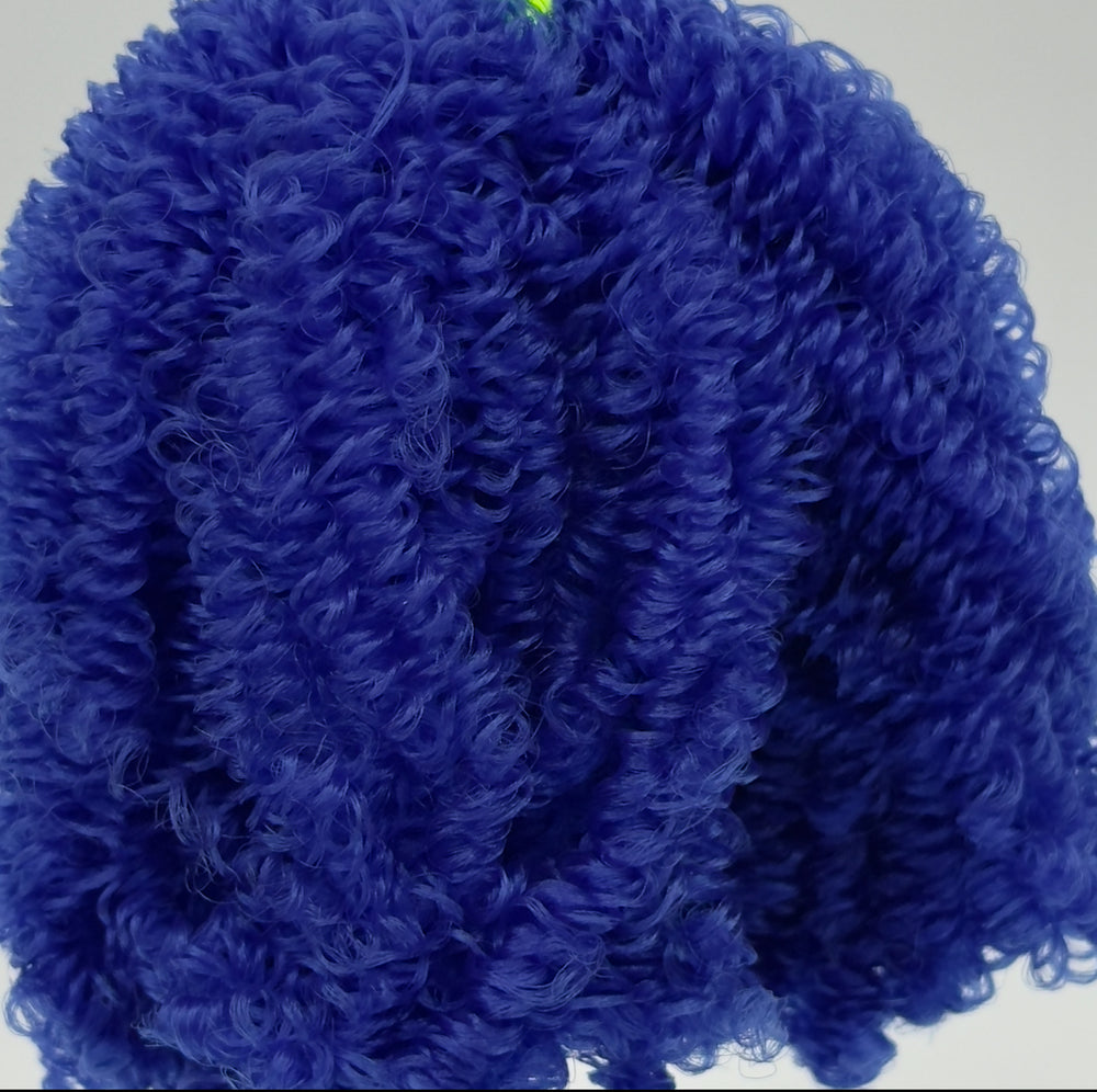 DG Nylon Curly Tanzanite NF402A 3mm 1oz/28g 36in/92cm blue Doll Hair