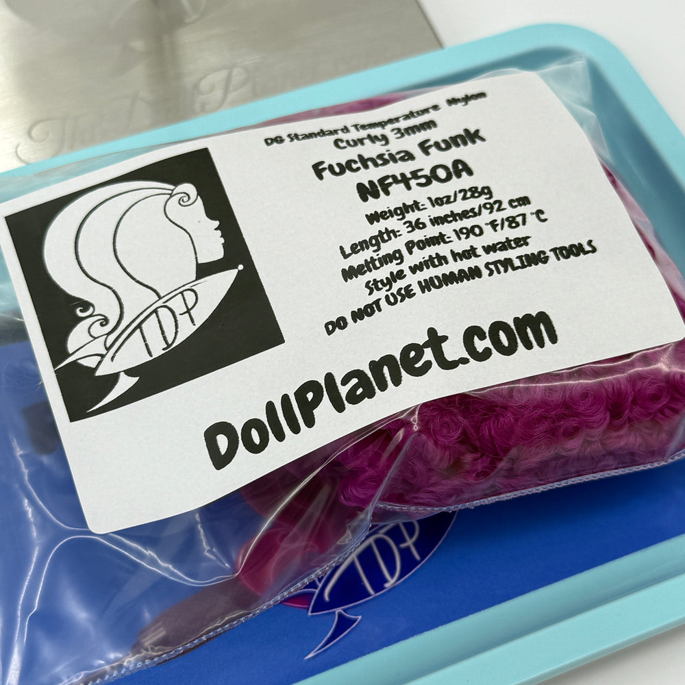 DG Nylon Fuchsia Funk NF450A 3mm 1oz/28g 36in/92cm Doll Hair