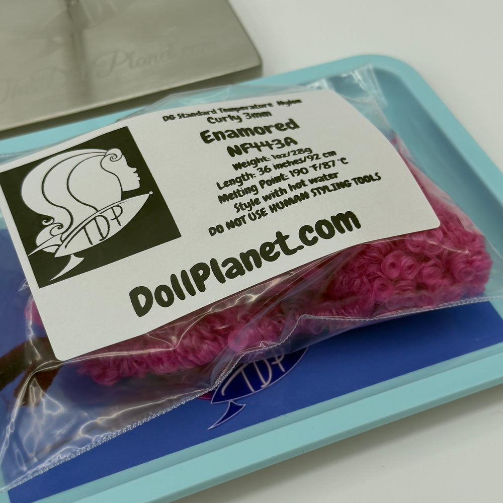 DG Nylon Curly Enamored NF443A 3mm 1oz/28g 36in/92cm pink purple Doll Hair