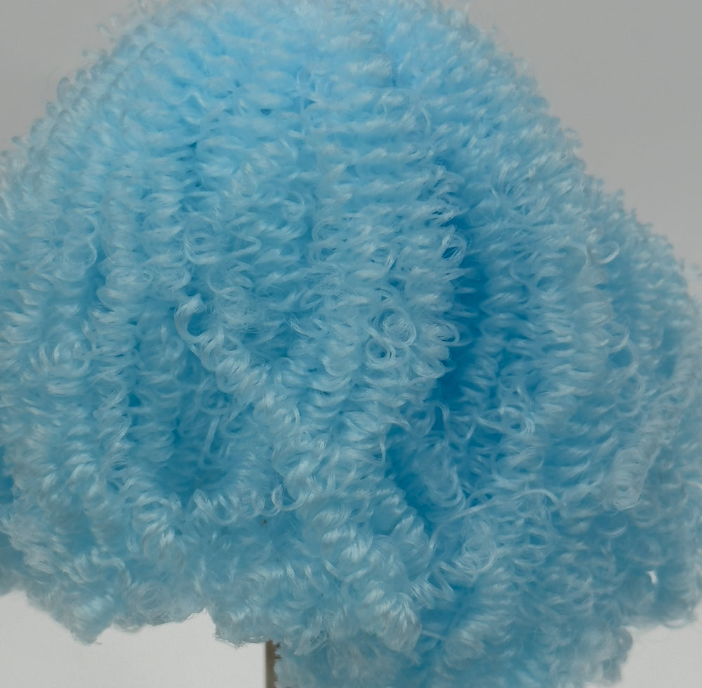 DG Nylon Curly Blue Mist NF397A 3mm 1oz/28g 36in/92cm Doll Hair