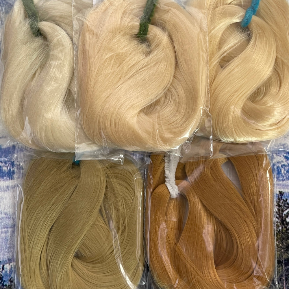 DG Nylon Artist Pack Blondes 5oz Five Color Doll Hair for Rerooting