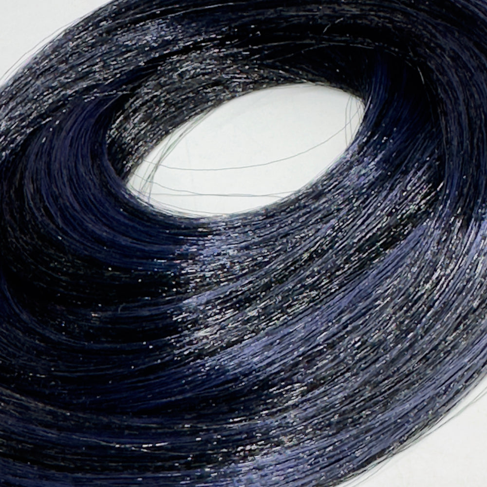 DG Nylon Custom Blend Metallic Shimmer Black & Midnight Blue 36 inch 1oz/28g Doll Planet Hair