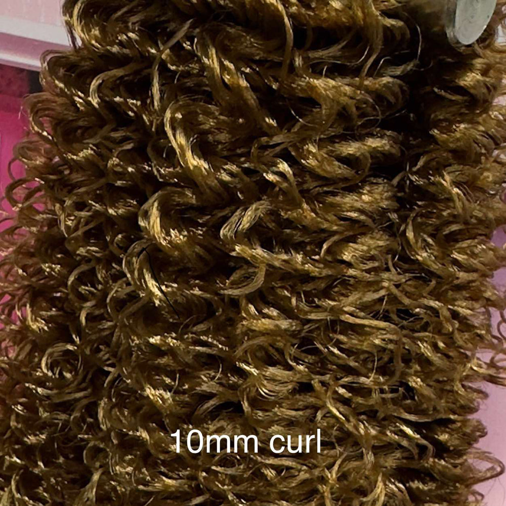 JN4043 Hazelnut Brown 10mm curly doll hair