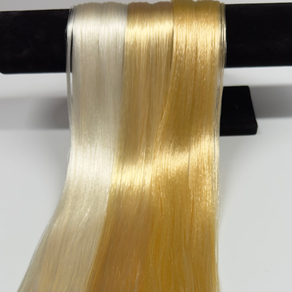 Japanese Saran Light Blonde Artist Pack 3oz Doll Hair rerooting Bundle