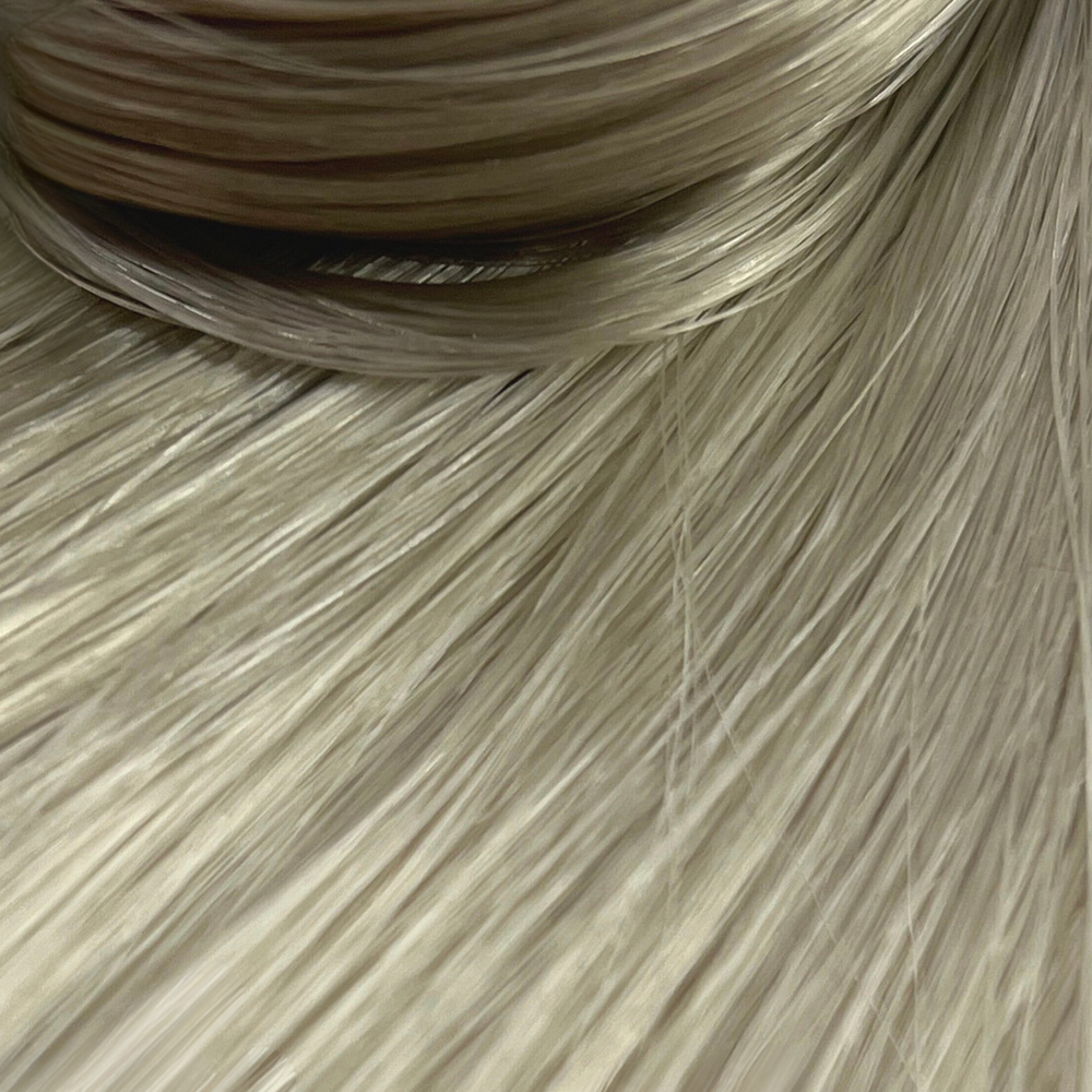 Japanese Saran Platinum Ash 8800 36 inch 1oz/28g hank blonde grey Doll Hair