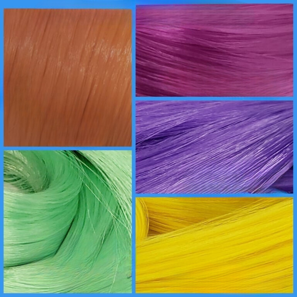 DG Nylon Artist Pack Rainbow Vibes 5oz 5 Color Doll Hair for Rerooting