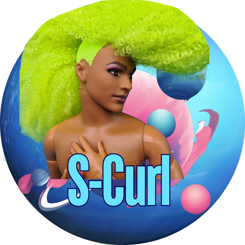 S Curl Doll Hair