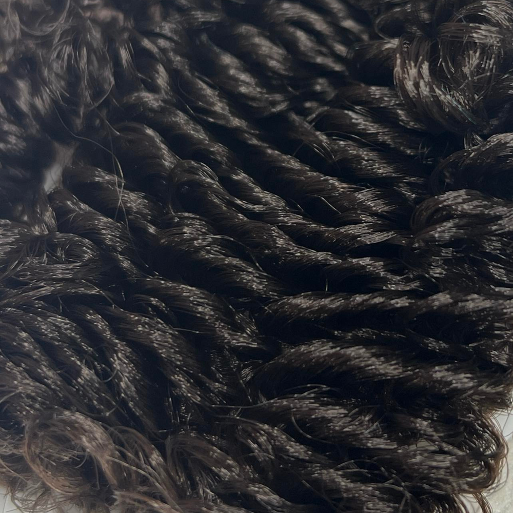 DG Nylon Doll Hair Truffle Brown N1983a Curly 10mm