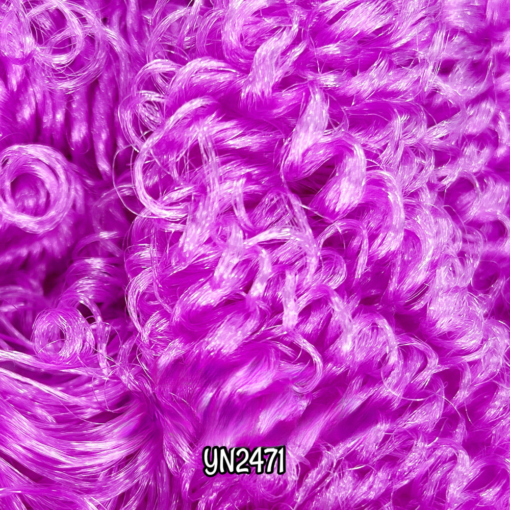 DG Curly Nylon Shimmer Shine Orchid YN2471 1oz/28g 36in/92cm purple Doll Hair