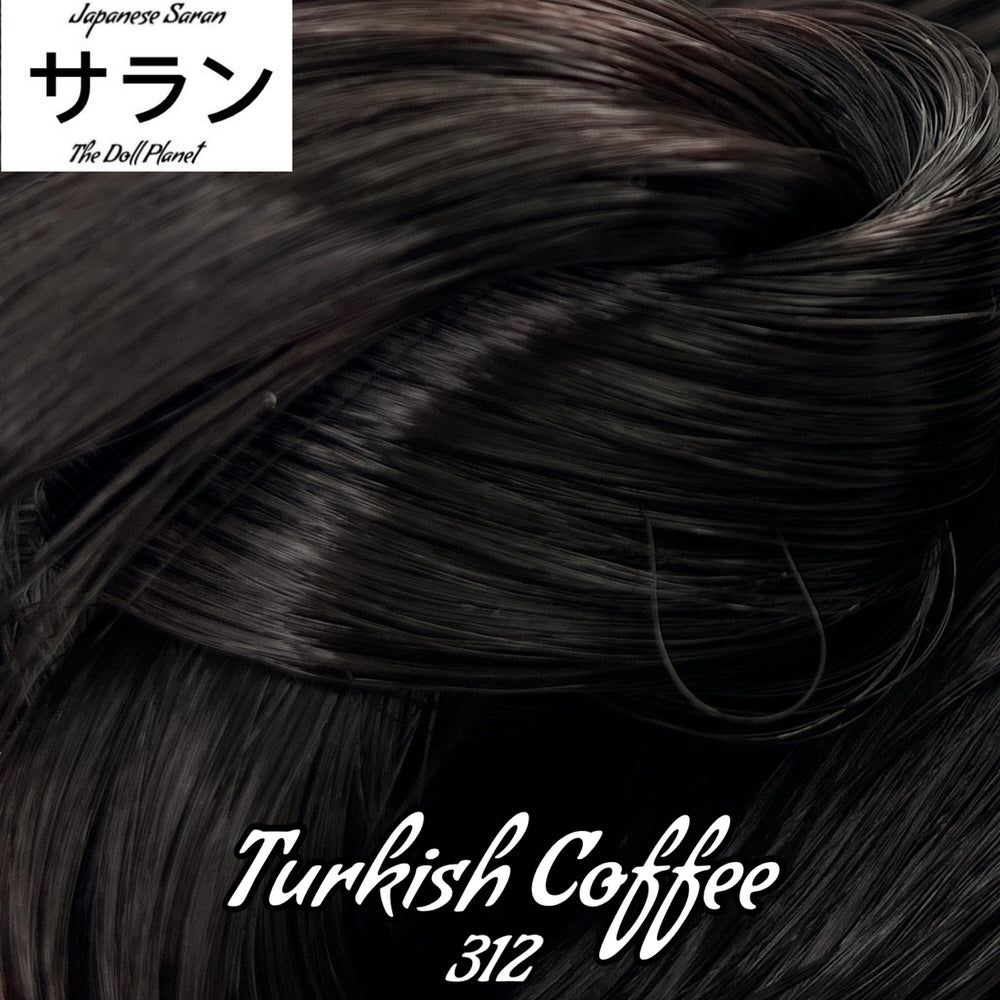 Japanese Saran Turkish Coffee 312 36 inch 1oz/28g hank Off black dark brown Doll Hair for rerooting fashion dolls Standard Temperature