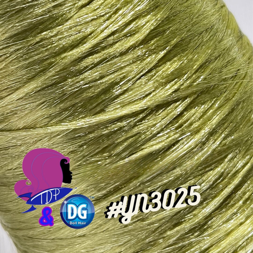 DG Straight Nylon Shimmer Shine Pear YN3025 1oz/28g 36inch/92cm hank yellow Doll Hair