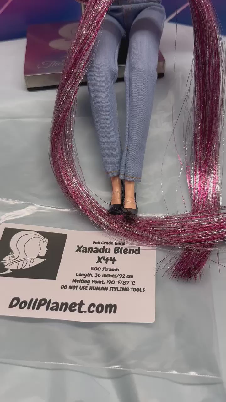 Xanadu Blend X44 Doll Grade Tinsel Shiny Doll Hair