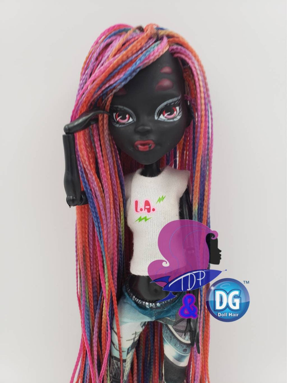 DG HQ™ Nylon Rainbow RBH162 Micro Mini Braids 2mm Doll Hair Rerooting Barbie™ Monster High™ Ever After Disney Princess Rainbow High lol omg