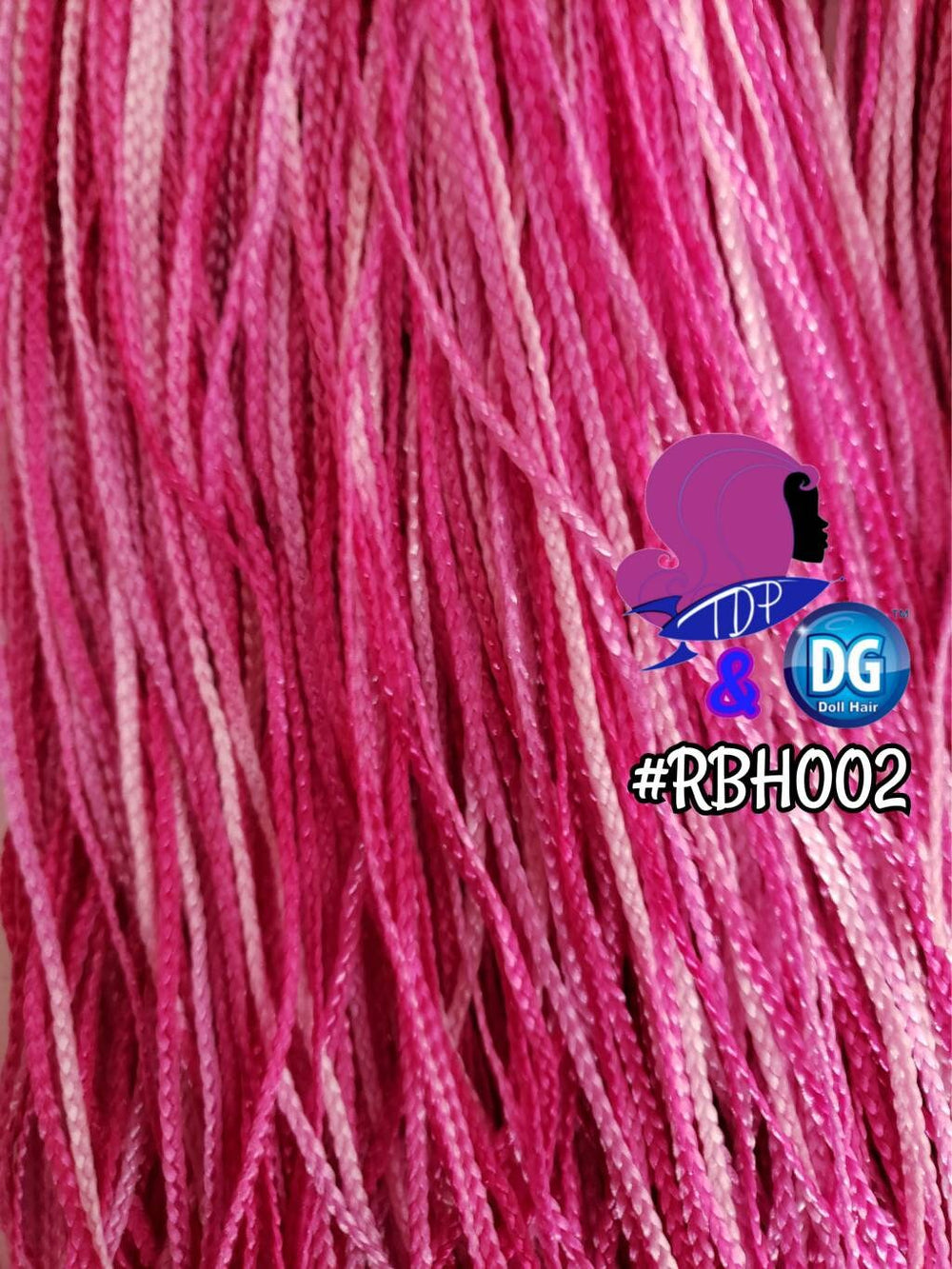 DG-HQ™ Nylon Micro Mini Braids Ombre Pink #RBH002 2mm Doll Hair Rerooting Barbie™ Monster High™ Integrity Fr Poppy® Limited Quantity