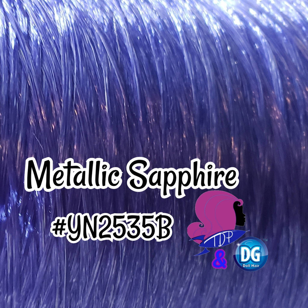 DG-HQ™ Nylon Metallic Sapphire Blue YN2535B Doll Hair for rerooting fashion dolls Standard Temperature