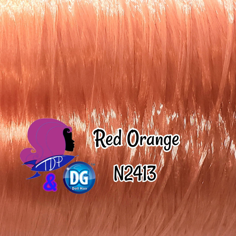 DG-HQ™ Nylon Red Orange N2413 Doll Hair Rerooting Styling Curling Doll and Ponies Barbie™ Monster High™ Fr Poppy® Limited Quantity