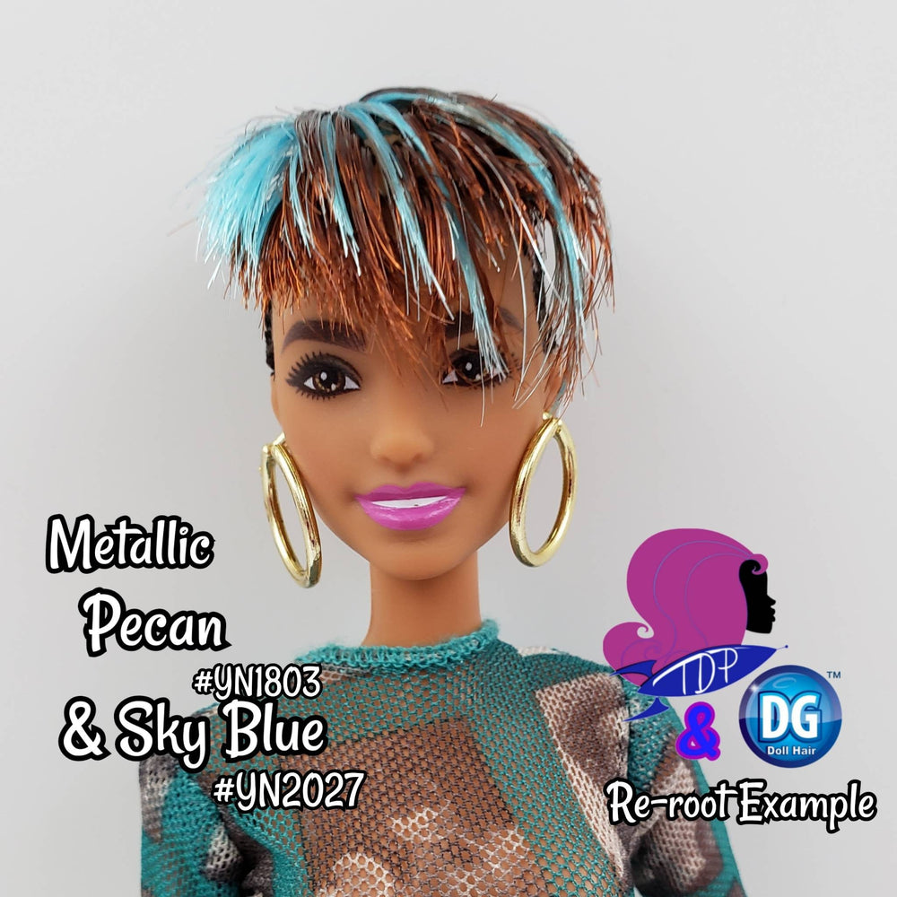 DG-HQ™ Nylon Metallic Azure Blue YN2250 Doll Hair Rerooting Styling Curling Doll My Little Pony Barbie™ Monster High™ Integrity Fr Poppy®