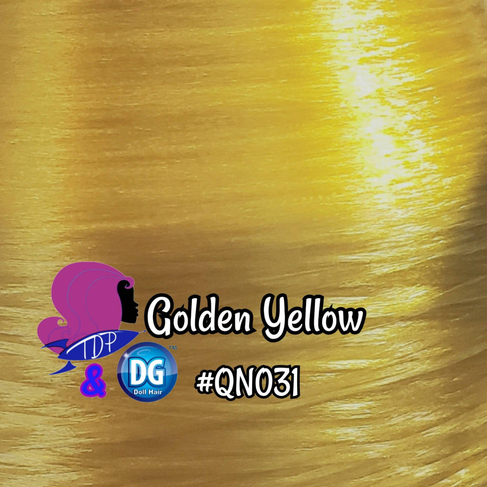 DG-HQ™ Nylon Golden Yellow Blonde #QN031 36 inch 1oz/28g hank Doll Hair for rerooting fashion dolls Standard Temperature