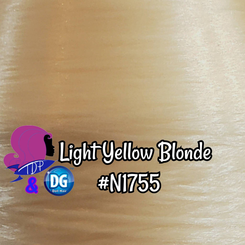DG-HQ™ Nylon Light Yellow Blonde N1755 36 inch 1oz/28g hank Doll Hair for rerooting fashion dolls Standard Temperature