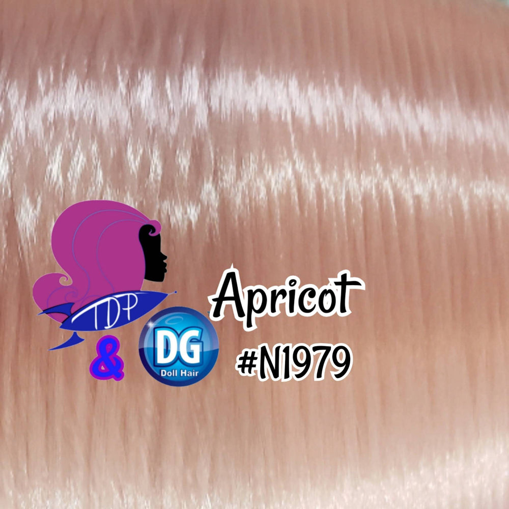 DG-HQ™ Nylon Apricot Peach N1979 Doll Hair Rerooting Styling Curling Doll and Ponies Barbie™ Monster High™ Fr Poppy® Limited Quantity
