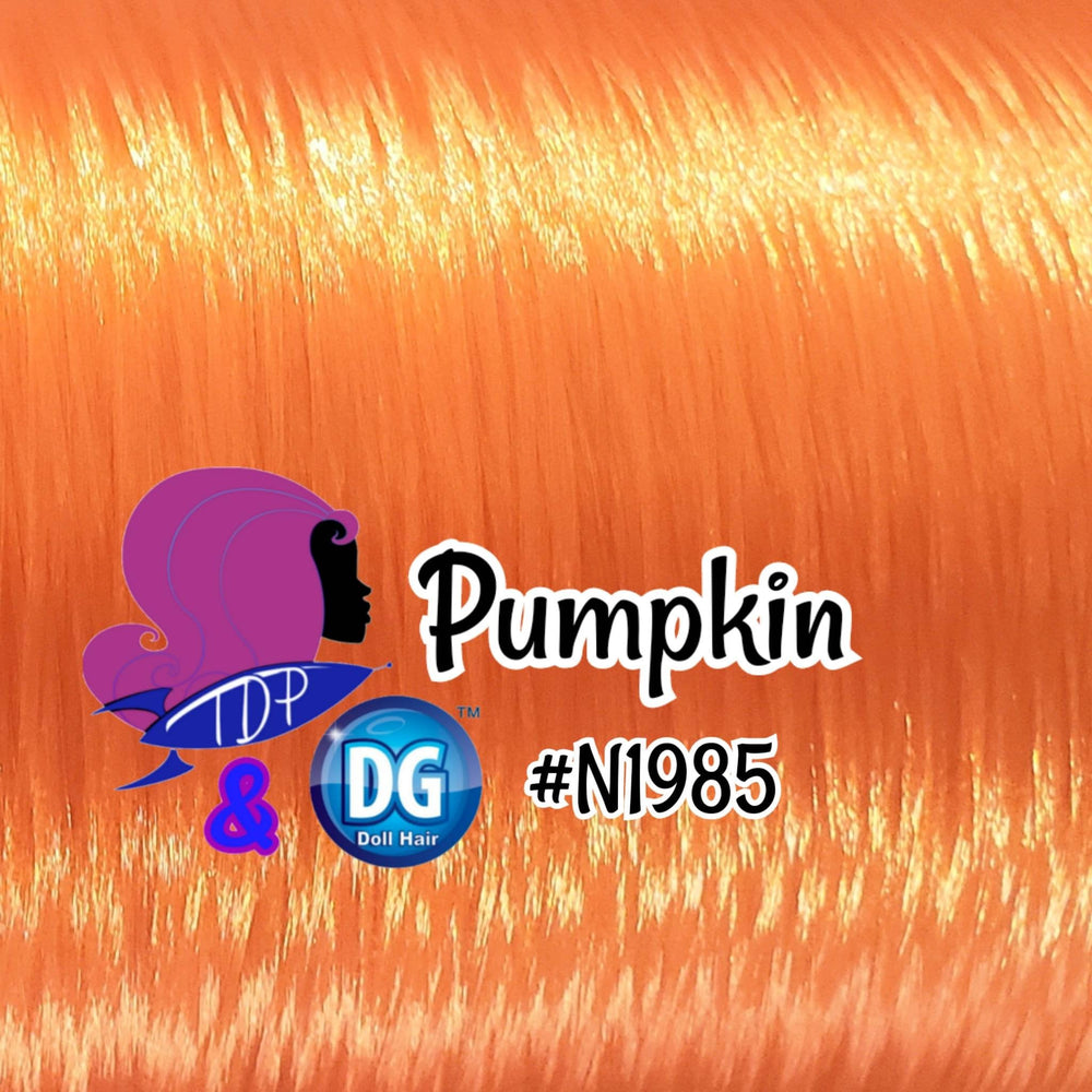DG-HQ™ Nylon Bright Pumpkin Orange N1985 36 inch 1oz/28g hank Doll Hair for rerooting fashion dolls Standard Temperature
