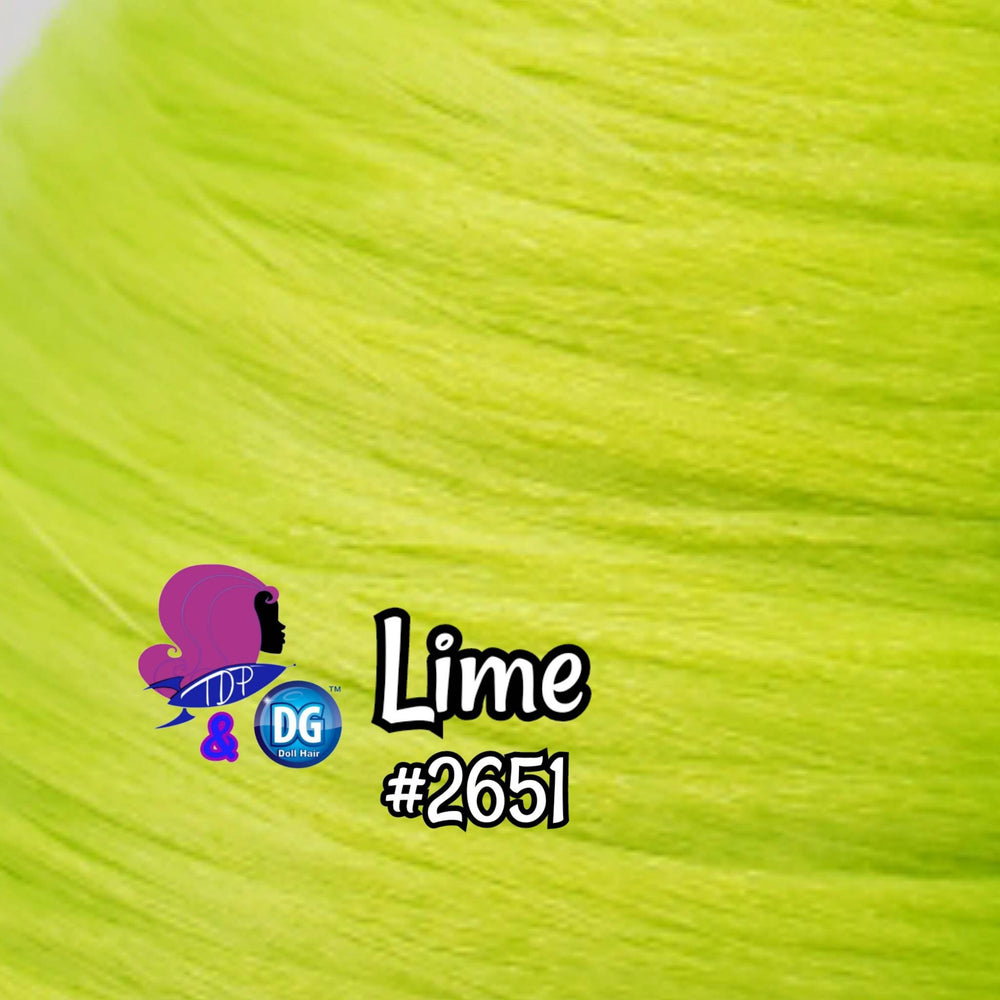 DG-HQ™ Nylon Lime #N2651 Light Green Doll Hair Rerooting Doll My Little Pony Barbie™ Monster High™ Fr Poppy® Limited Qty