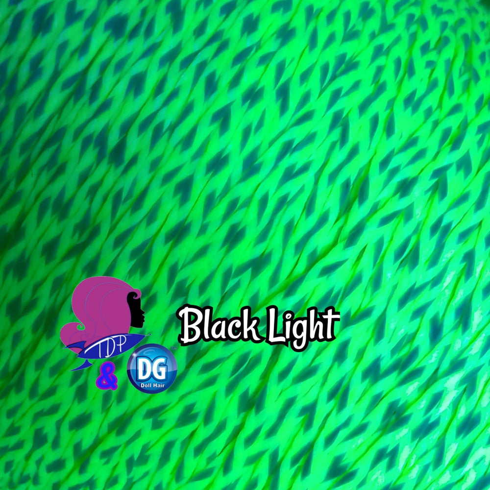 DG-HQ™ #BH318 Micro Mini Braids 2mm Doll Hair Green Blue Metallic Black Light Glow in the Dark Neon Barbie™ Monster High™ Rainbow High