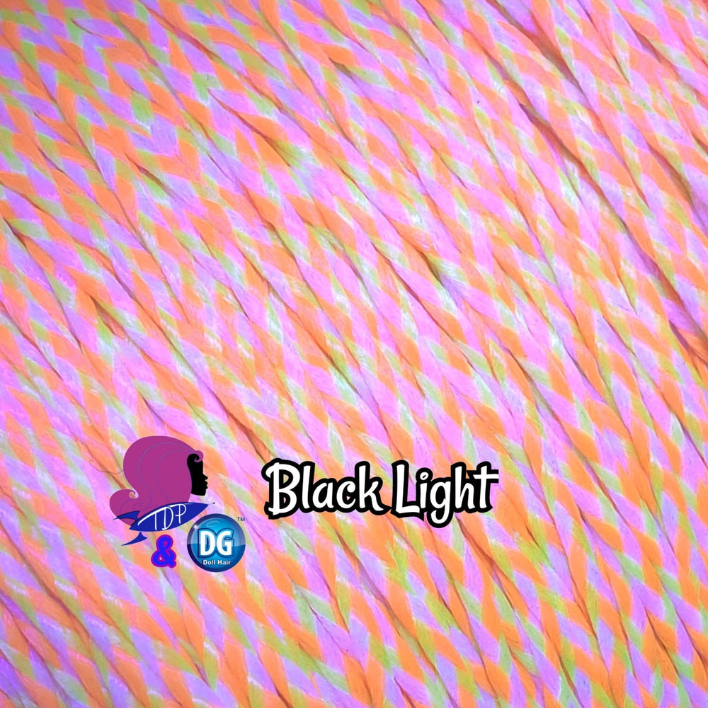DG-HQ™ #BH311 Micro Mini Braids 2mm Doll Hair Orange Yellow Pink Metallic Black Light color change Neon Barbie™ Monster High™ Rainbow High