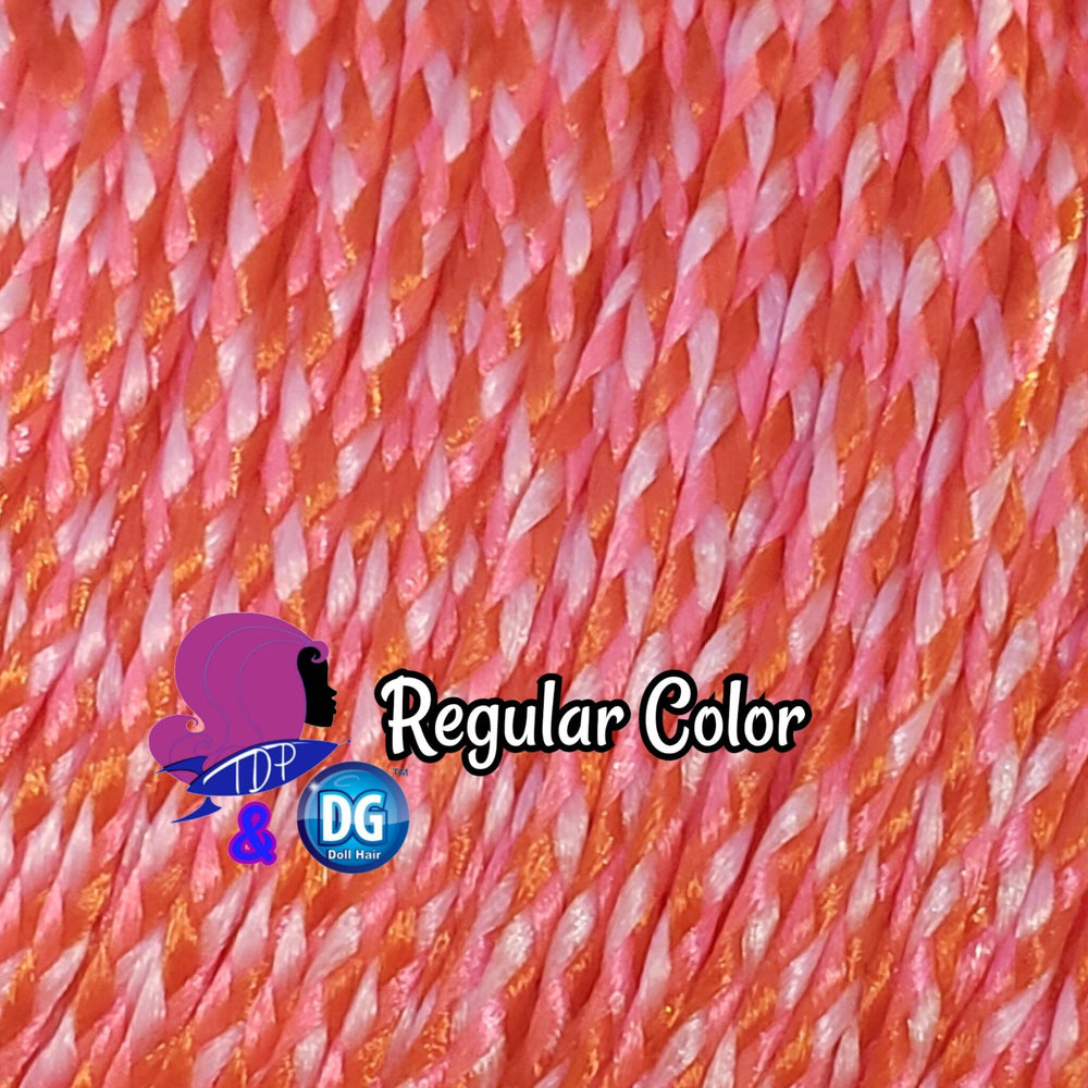 DG-HQ™ #BH315 Micro Mini Braids 2mm Doll Hair Orange White Pink Black Light Glow in the Dark Neon Barbie™ Monster High™ Rainbow High