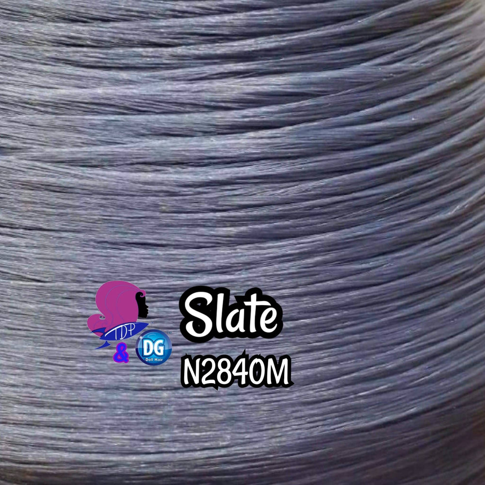 DG-HQ™ Nylon Slate #N2840M 36 inch 1oz/28g hank Blue Gray Doll Hair for rerooting fashion dolls Standard Temperature