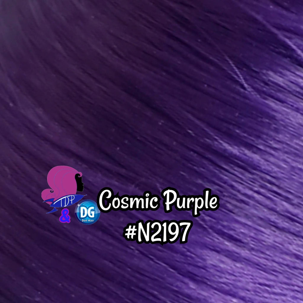 DG-HQ™ Nylon Cosmic Purple N2197 36 inch 1oz/28g hank Dark Purple Doll Hair for rerooting fashion dolls Standard Temperature