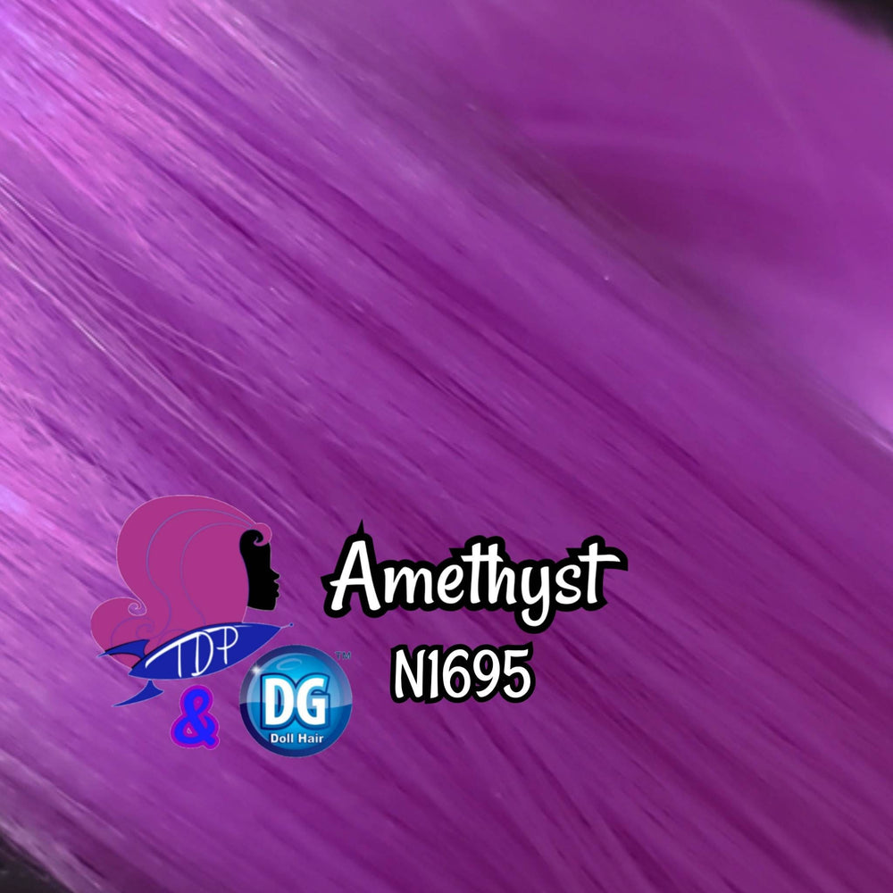 DG-HQ™ Nylon Amethyst N1695 36 inch 1oz/28g hank Purple Fuchsia Doll Hair for rerooting fashion dolls Standard Temperature