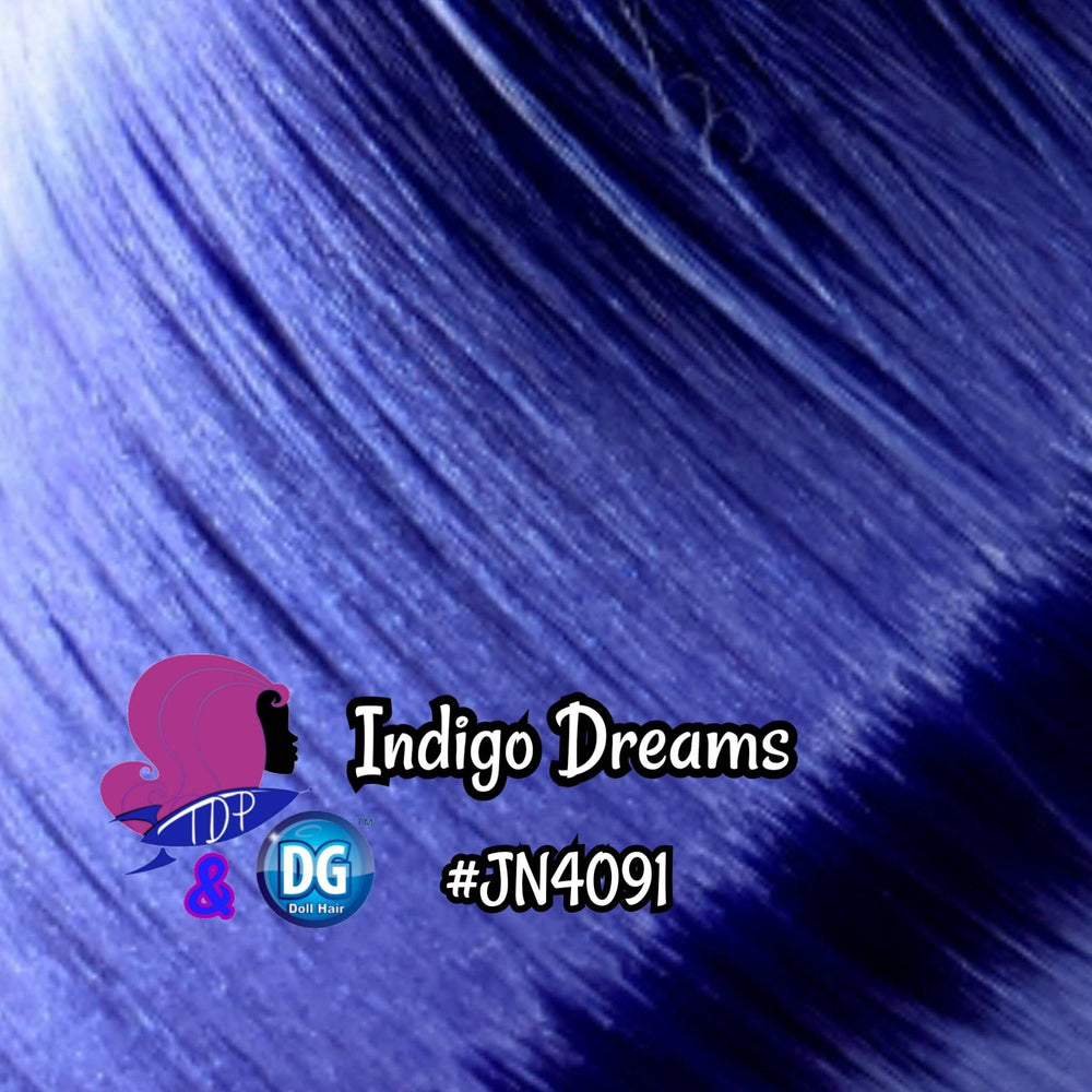 DG-HQ™ Nylon Indigo Dreams #JN4091 Dark Blue Doll Hair for rerooting fashion dolls Standard Temperature