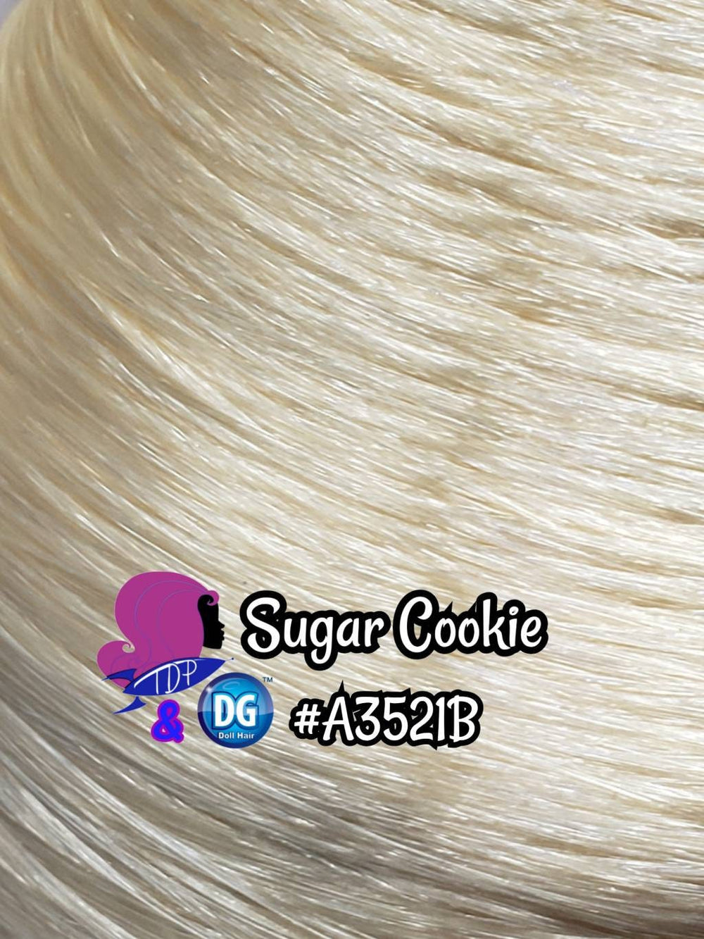 DG-HQ™ Nylon metallic shimmer Sugar Cookie #A3512B light pale blonde Doll Hair Rerooting My Little Pony Barbie™ Monster High™ Rainbow High®
