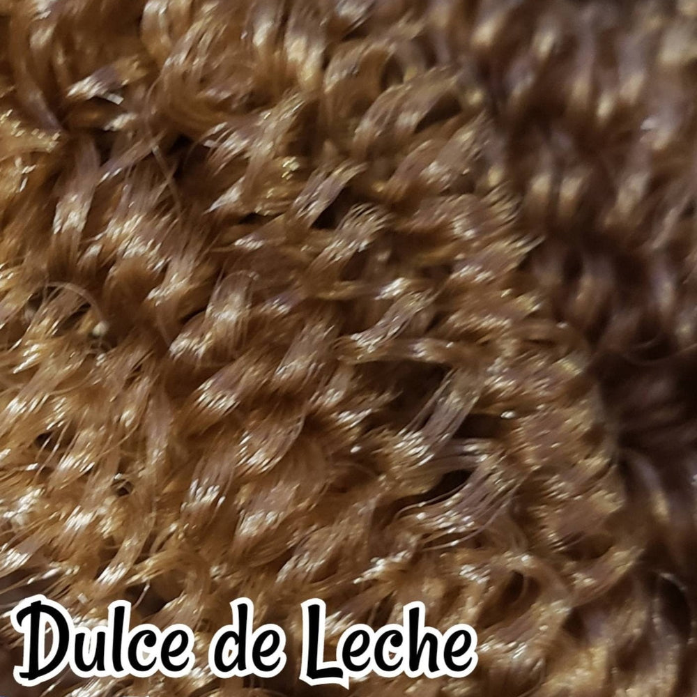 DG Curly 3mm or 20mm Dulce de Leche JN4042 light gold brown blonde 36 inch 0.5oz/14g pre-curled Nylon Doll Hair for rerooting fashion dolls